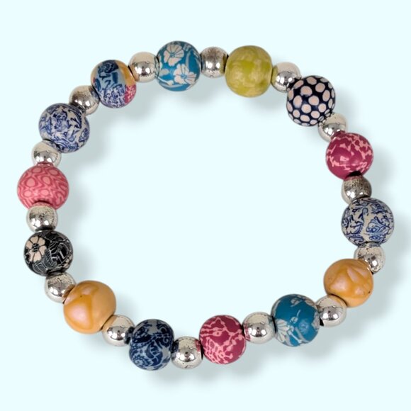 Viva Beads Colourful Clay Stretch Bracelet - Picture 3 of 5
